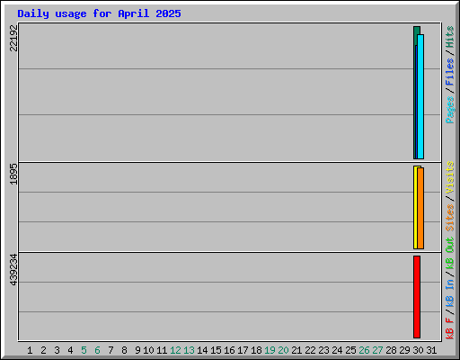 Daily usage for April 2025