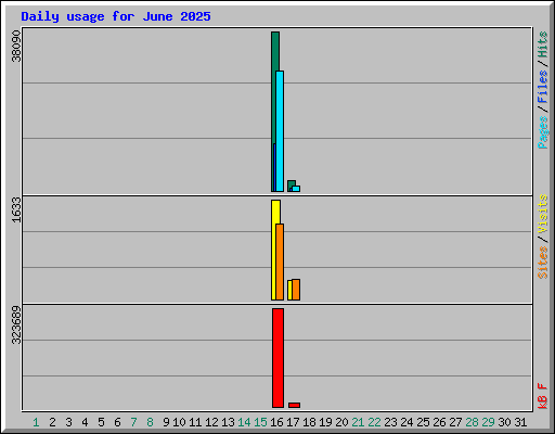 Daily usage for June 2025